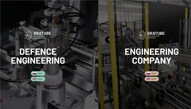 Náhľad webu Gratube Engineering
