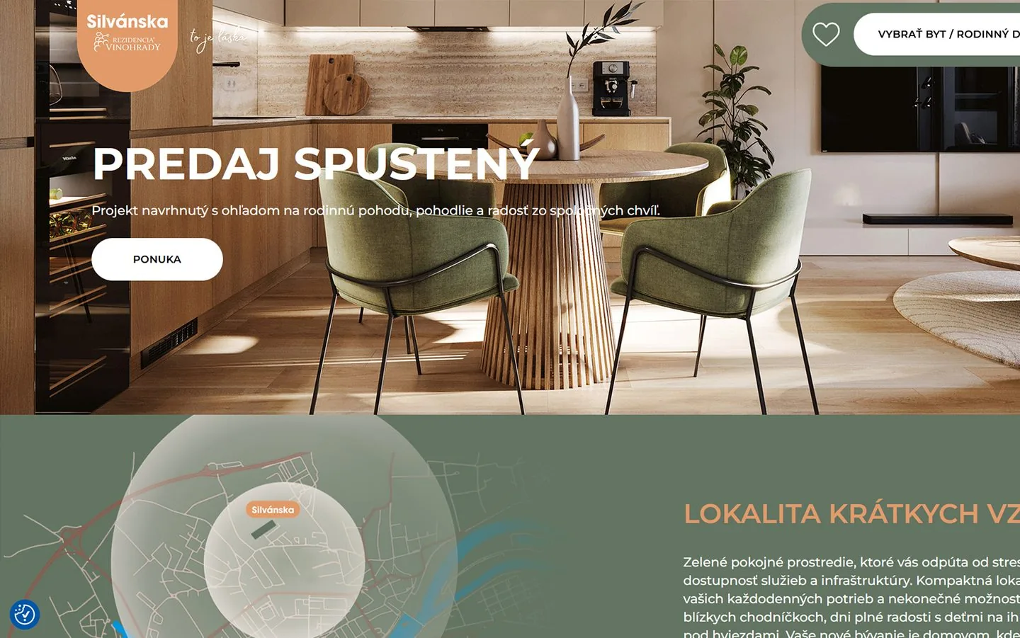 Náhľad webu Rezidencia Vinohrady